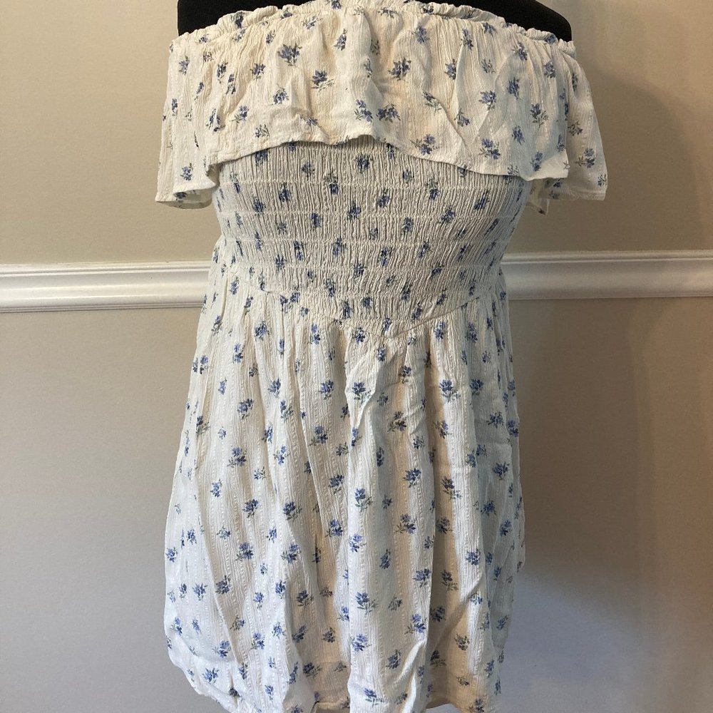 American Eagle White Strapless Mini-Dress